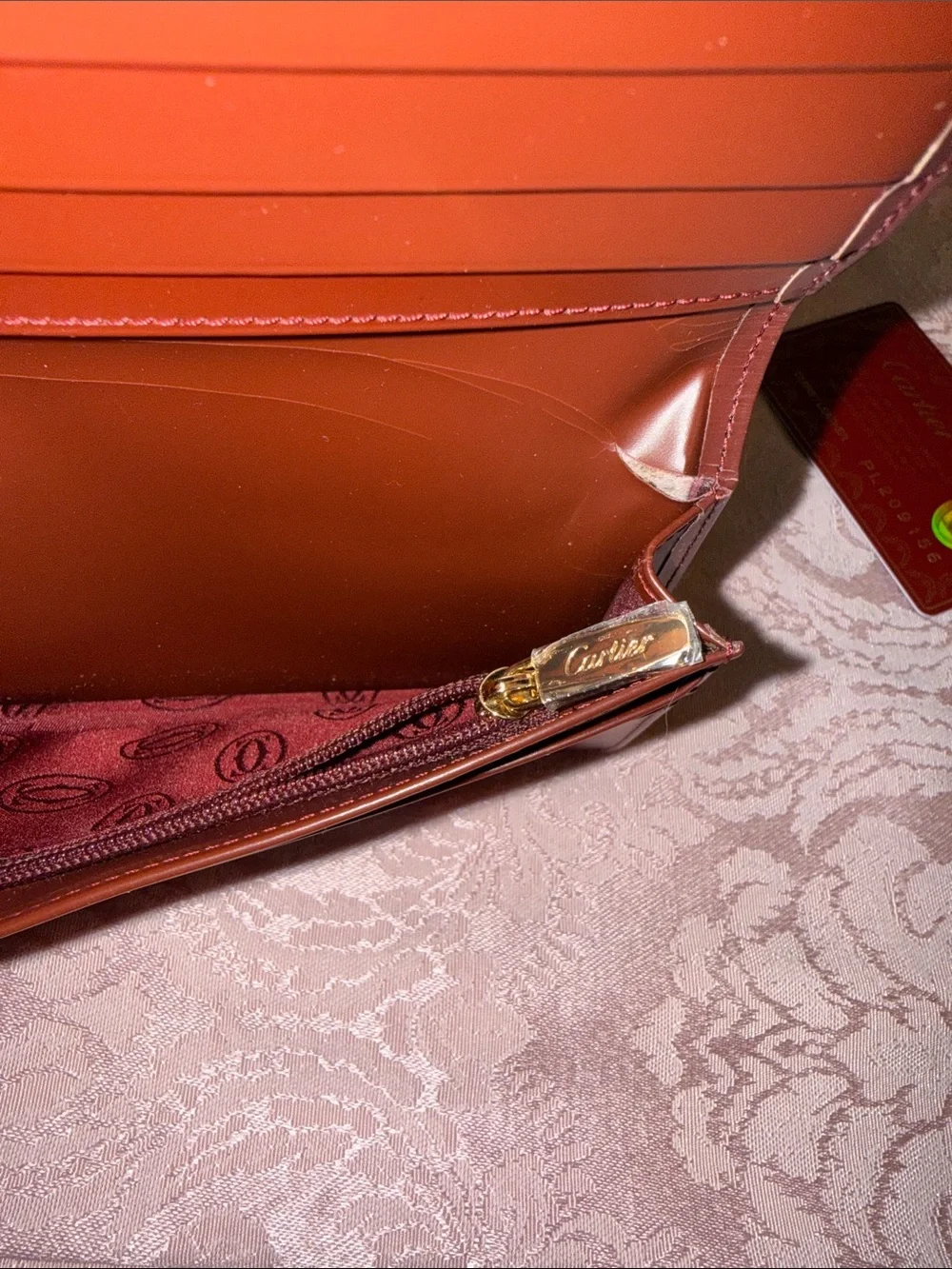 Cartier Leather Billfold Wallet - Burgundy